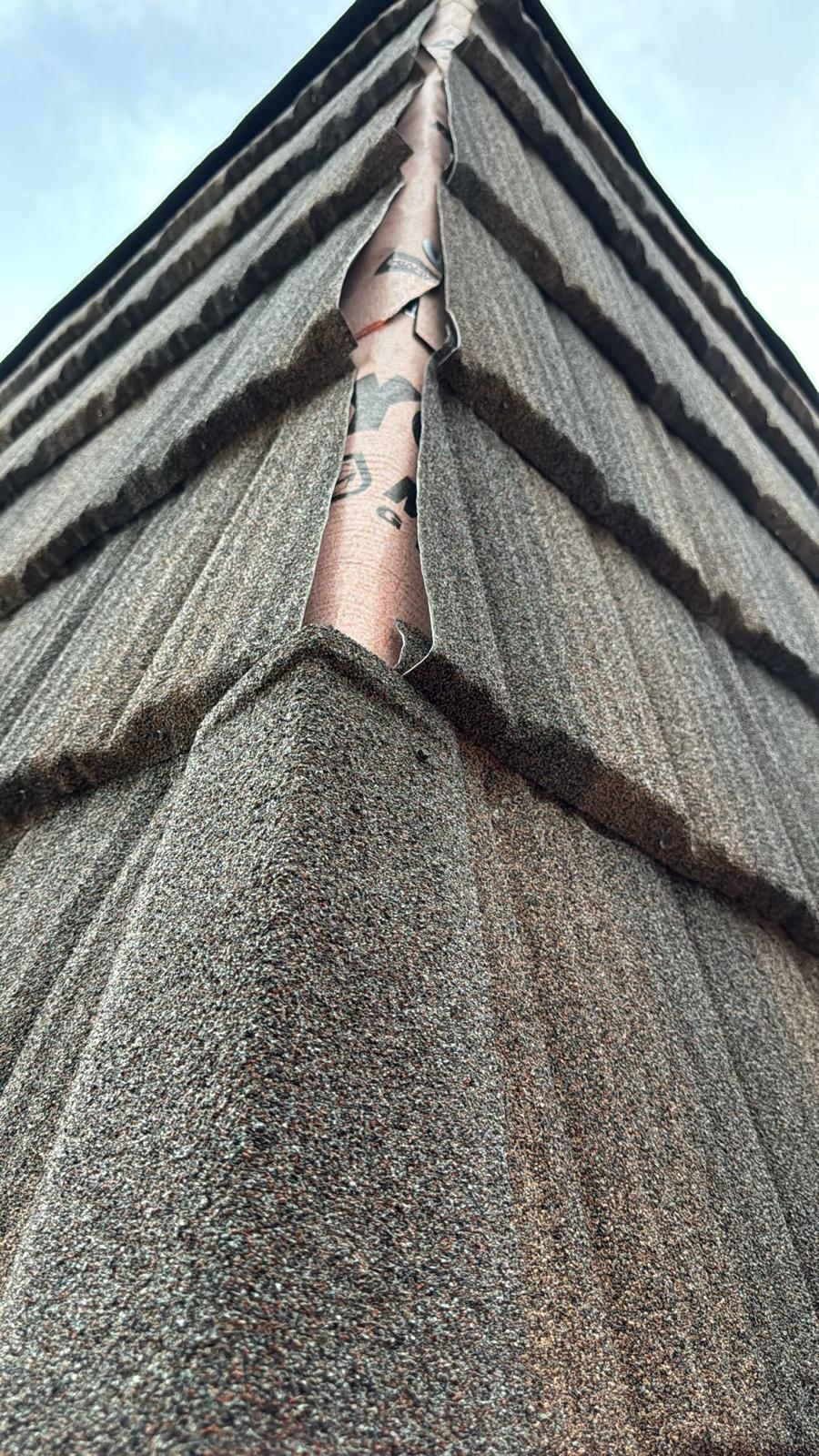 Ridge detail on new shingle roof Palm Springs FL